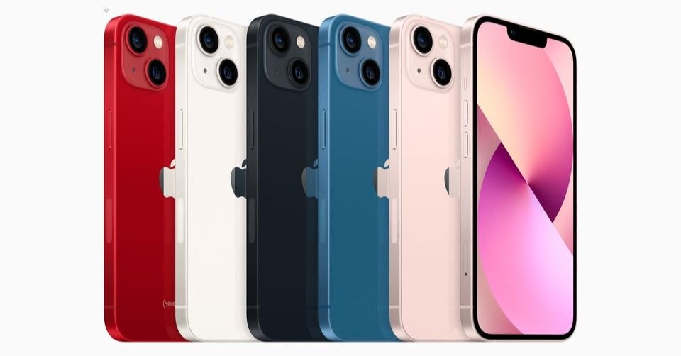 صورة توضح ألوان هاتف ايفون 13 ميني (iPhone 13 Mini)